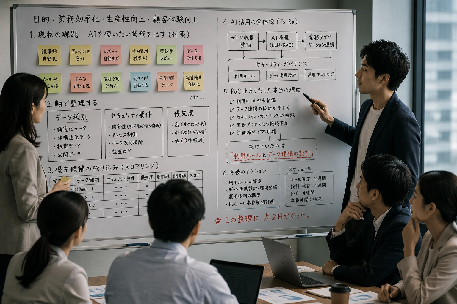 AI基盤の論点整理・社内調整ミーティング
