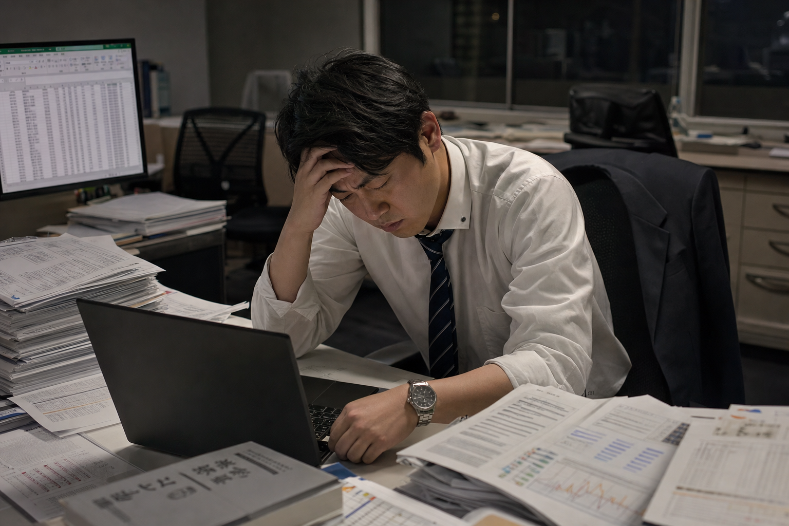レポート作成に時間がかかる