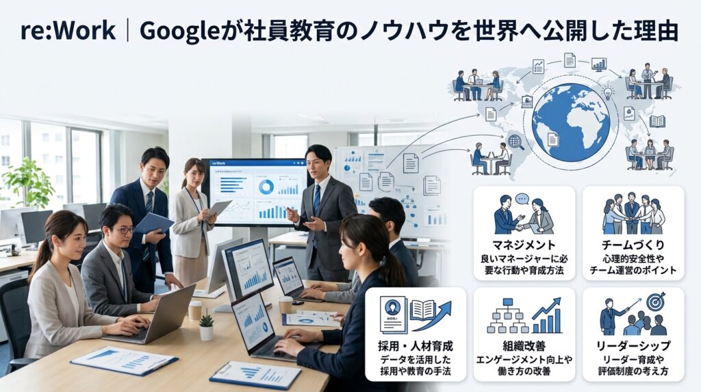Google re:Workの社員教育ノウハウをイメージした画像