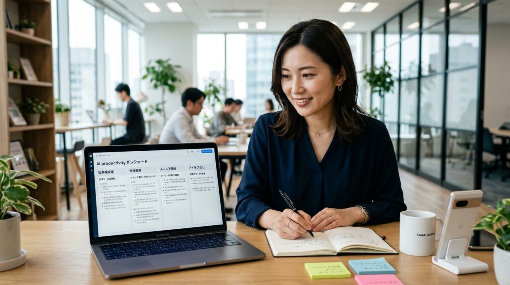 AIを100日間活用して仕事の変化を実感した女性マーケター