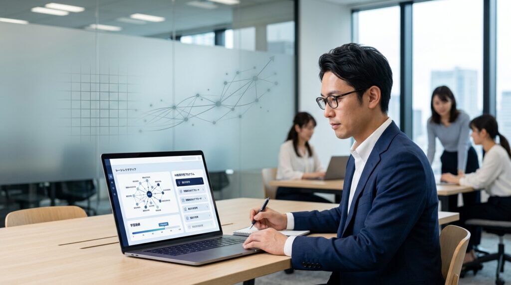 AI時代に学習能力を重視した人材育成のイメージ