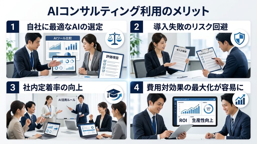 AIコンサル導入によって業務改善を進める企業