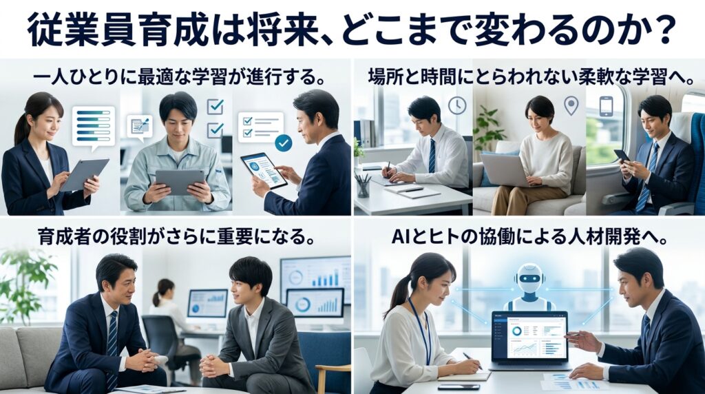 AI時代の未来の人材育成をイメージした企業風景