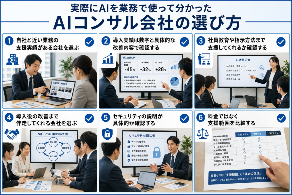 AIコンサル会社を比較・検討する企業担当者