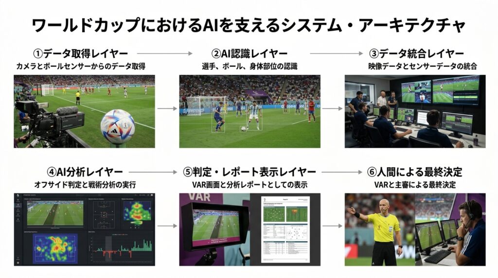 ワールドカップでAIを支えるシステム構成とデータ取得から判定までの流れ
