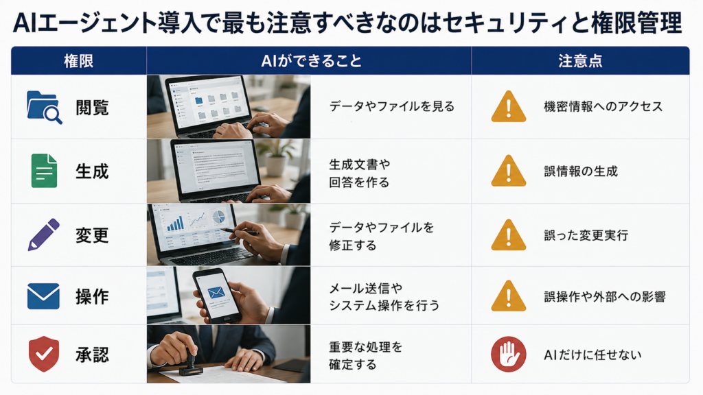 AIエージェント導入におけるセキュリティと権限管理