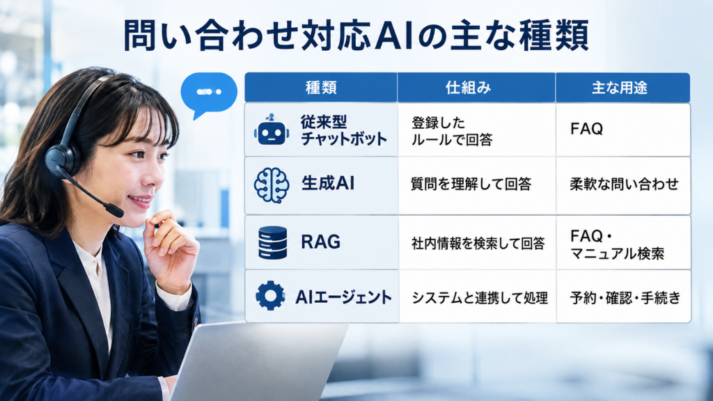 AIによる問い合わせ対応の仕組み