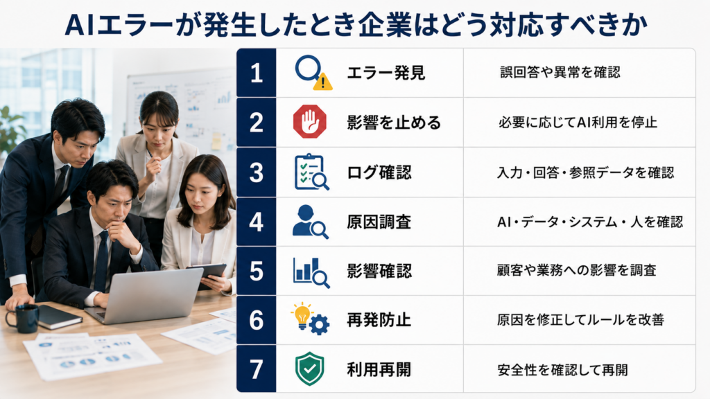 AIエラーが発生したとき企業が行うべき対応