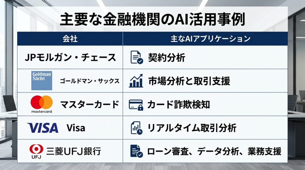 金融機関におけるAI活用事例