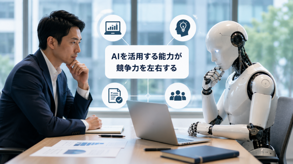 2030年に重要となるAIと人間の協働を表現したイメージ
