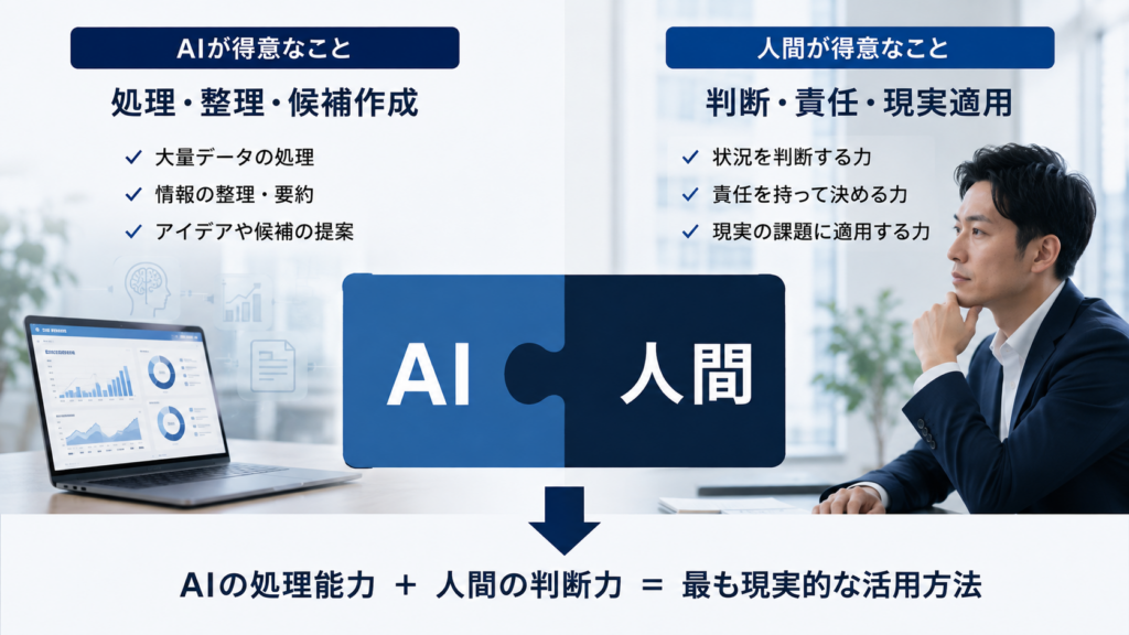 現在のAIと人間の能力を独自検証したイメージ