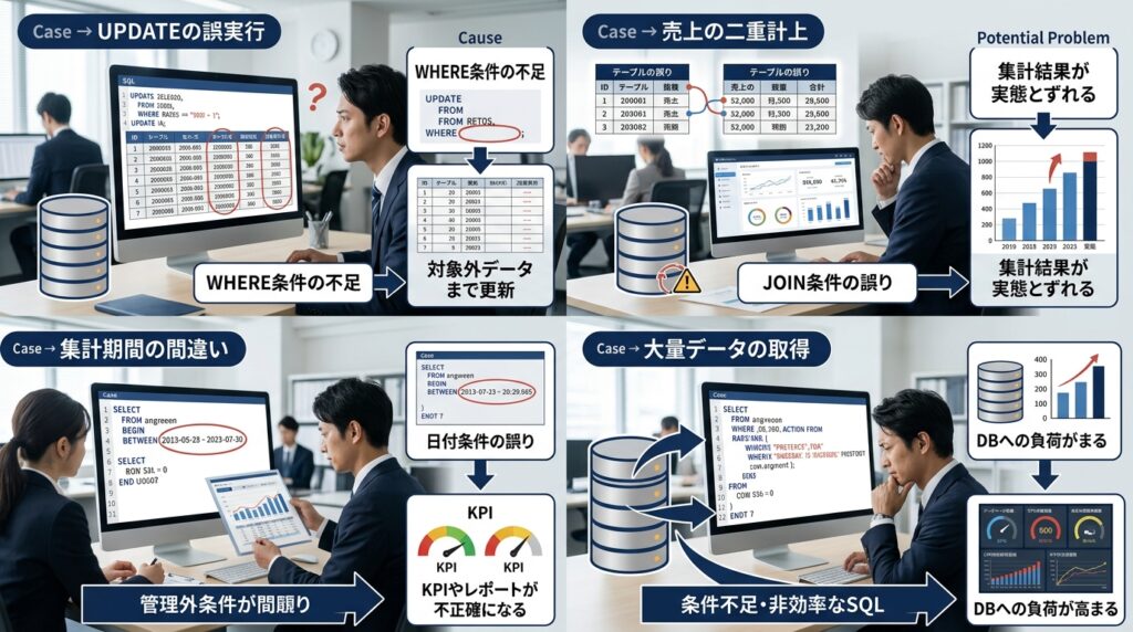 AI生成SQLをレビューせず実行した場合に起こる事故