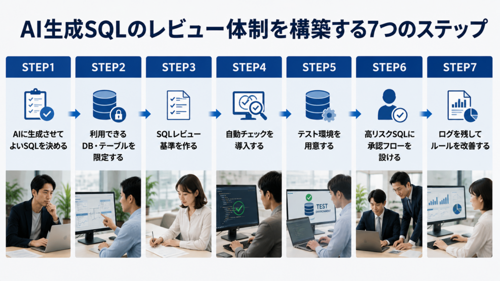 AI生成SQLのレビュー体制を構築する7つのステップ