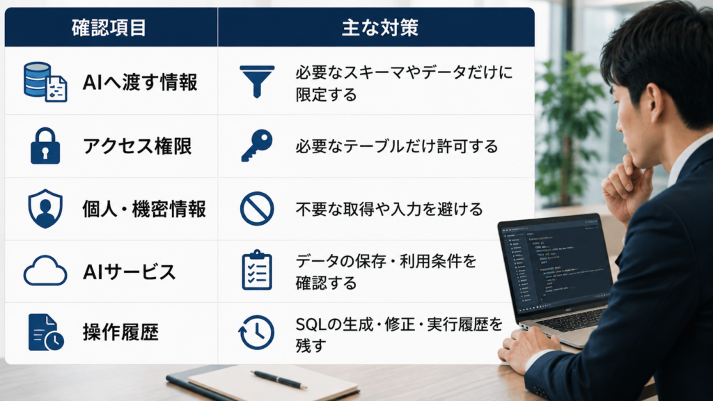 AI生成SQLに必要なセキュリティとデータガバナンス