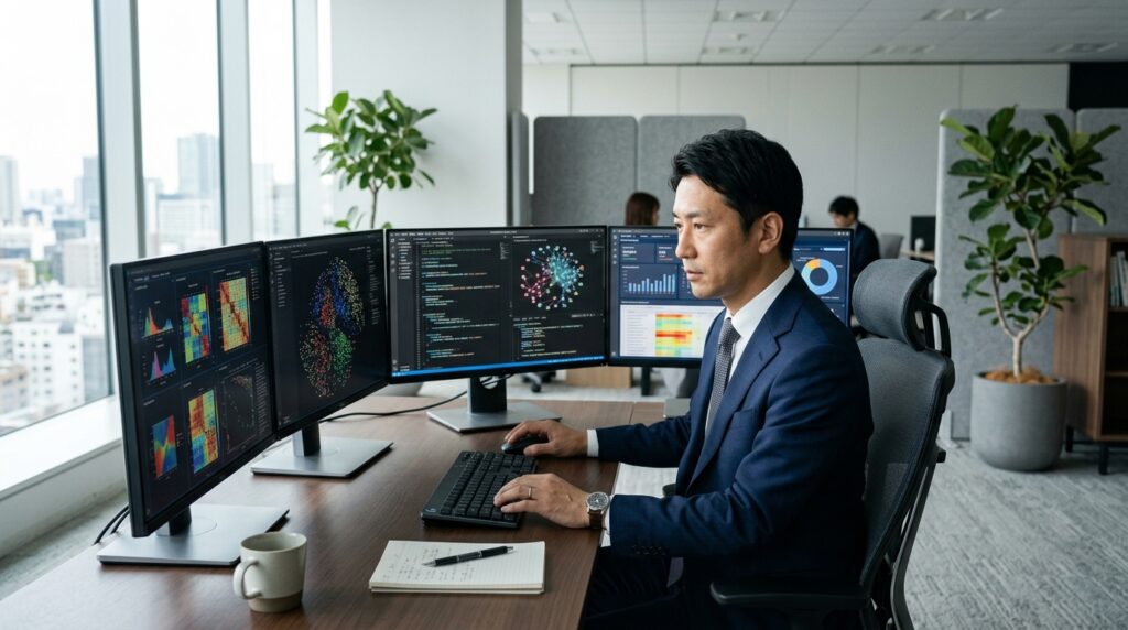 現在のAIと人間の能力を比較したイメージ