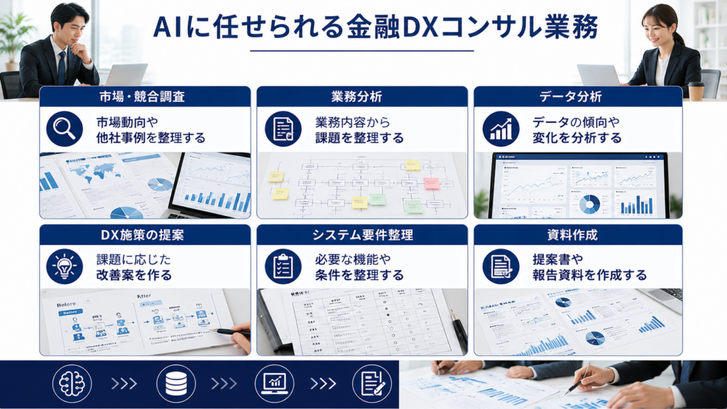 AIだけでは難しい金融DXコンサルティング業務